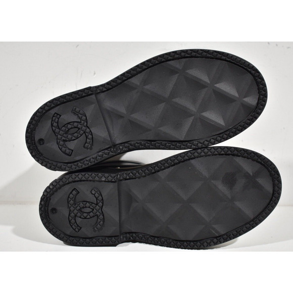 Chanel 23A Black White Caoutchouc Rubber CC Logo Low Top Short Rain Boots 39 - Picture 12 of 12